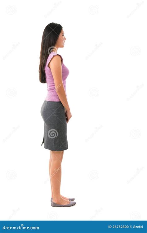 Side View Full Body Asian Female Stock Photo Image Of Consultant
