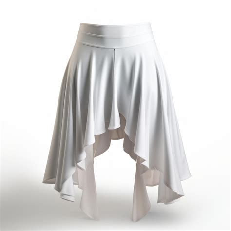 Premium Photo Elegant Troubadour Style Women S White Asymmetrical Skirt