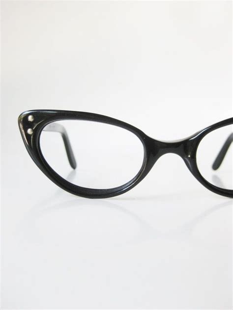 retro black cat eye glasses vintage 1960s eyeglasses