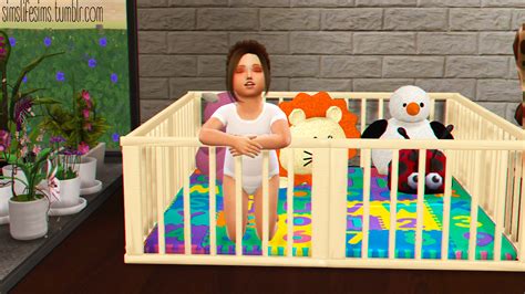Simslifesims Scape Of Playpen Pose Pack By Love 4 Cc Finds
