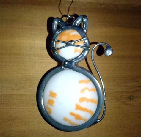 Cat Orange Tabby Glass Cat Nugget Critter Christmas