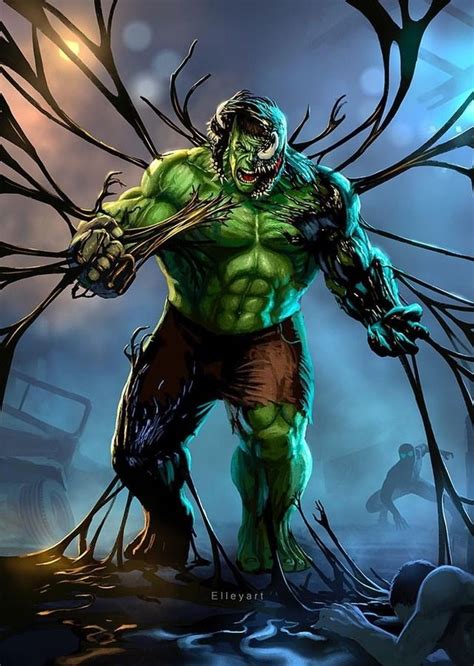Venom Absorbs Hulk By Elleyart Hulk Marvel Hulk Art Marvel Superheroes
