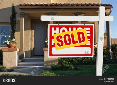 Sold Home Sale Sign Image And Photo Free Trial Bigstock