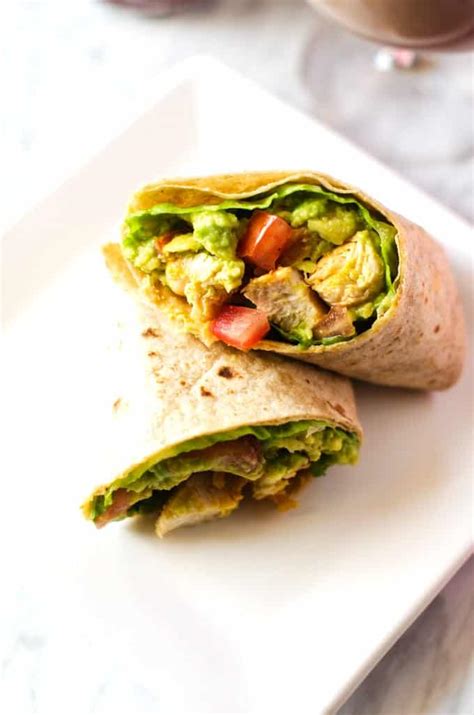 Fast And Easy Chicken And Guacamole Wrap