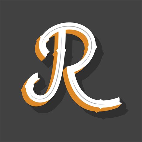 3d Retro Letter R Typography Typography Letter R Lettering