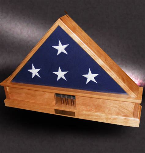 American Made Wood Flag Display Boxes