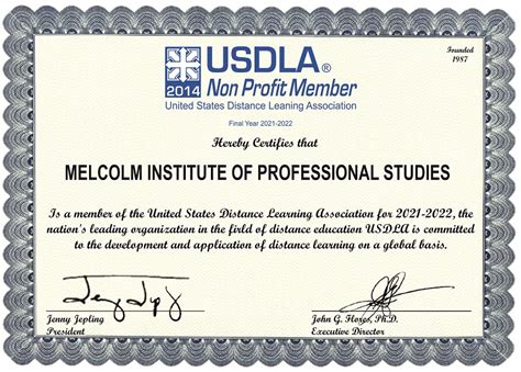 Accreditations And Certifications Melcolm Institute Of Professional Studies