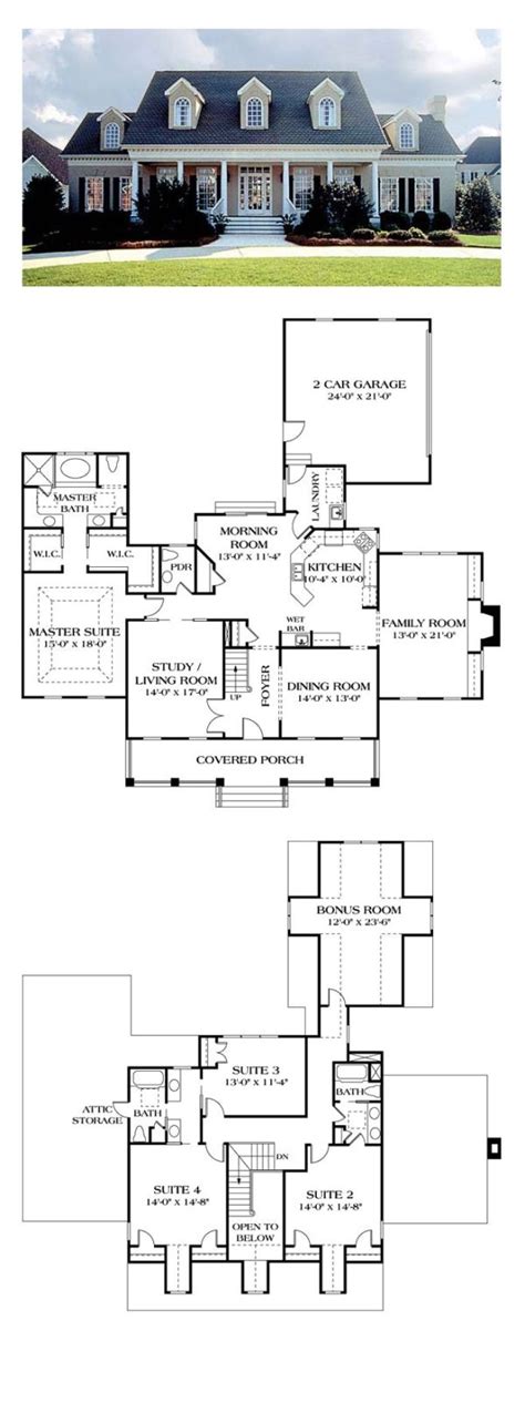 Farmhouse Colonial House Plans