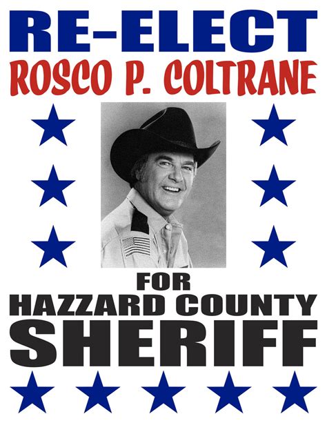 Re Elect Rosco Print 22x17 Cooters Place