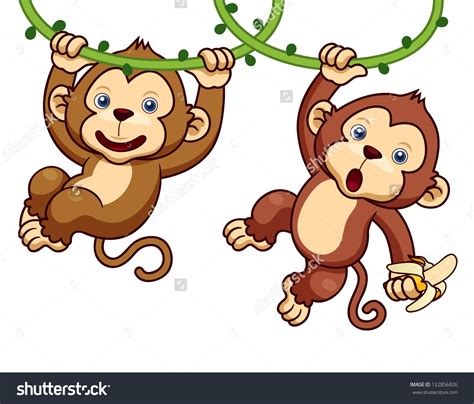 Two Monkeys Clipart Clipground