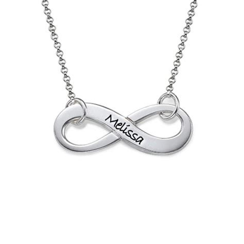 Personalized Infinity Necklace In Sterling Silver Forever My