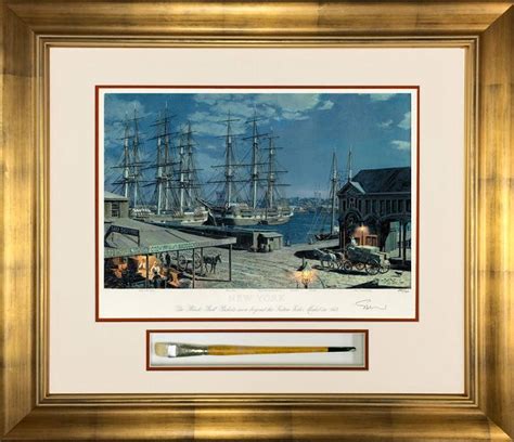 John Stobart Signed Historic New York Lithograph Marine Art