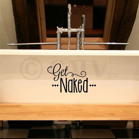 Amazon Com Get Naked Vinyl Lettering Wall Decal Sticker H X W Black Tools Home