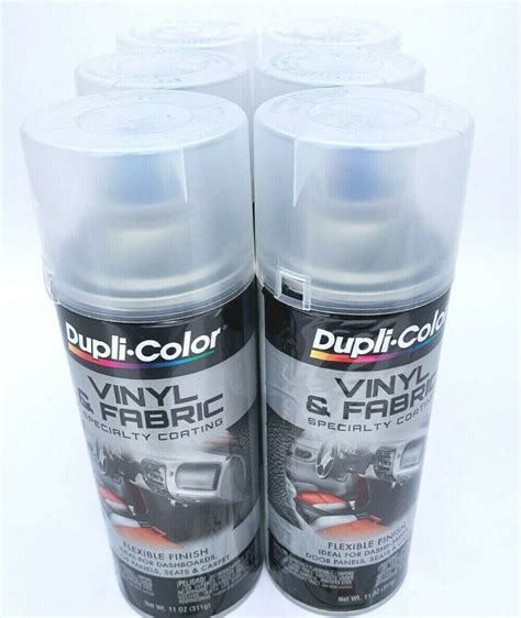 Duplicolor Hvp115 6 Pack Vinyl And Fabric Spray Paint Gloss Clear 11