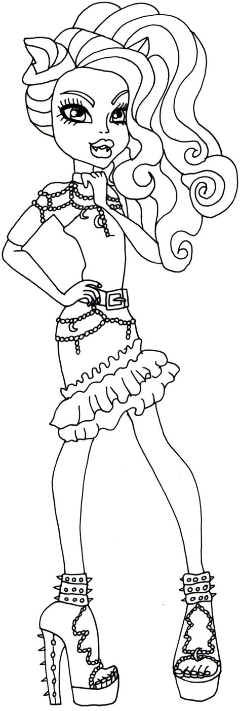 Find the best monster high coloring pages for kids & for adults, print ️ and. Free Printable Monster High Coloring Pages: Clawdeen Wolf ...