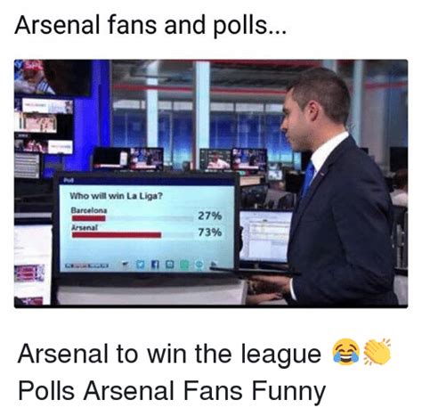 Arsenal Fans And Polls Who Will Win La Liga Arsenal 73 Arsenal To Win
