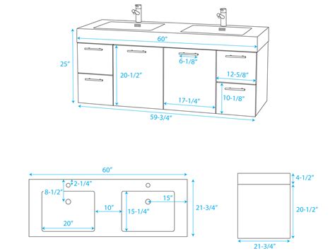 The best size for a bathroom sink will depend on the size of your bathroom. 60" Amare Double Sink Vanity - Espresso - Bathgems.com