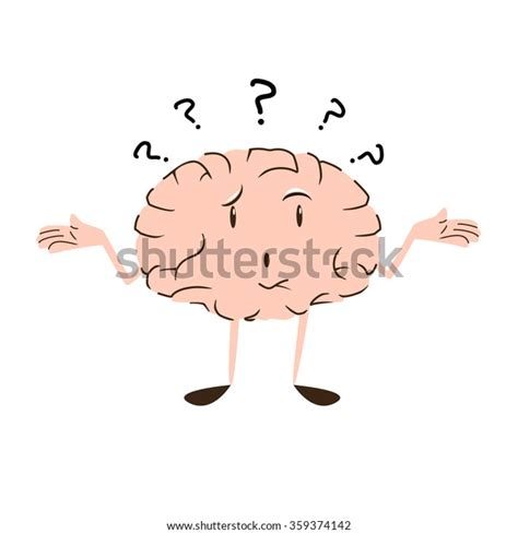 Confused Brain Vector Illustration Stock Vector Royalty Free 359374142