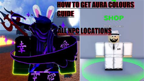 How To Get Aura Colours In Blox Fruits All Npc Locations Roblox Blox