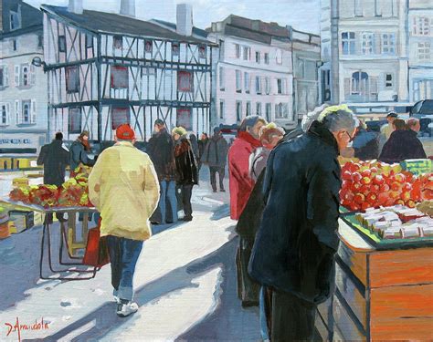 Farmers Market In France Painting By Dominique Amendola Fine Art America