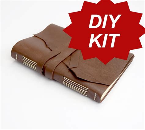 Leather Journal Diy Craft Kit Book Binding Kit Long Stitch Etsy