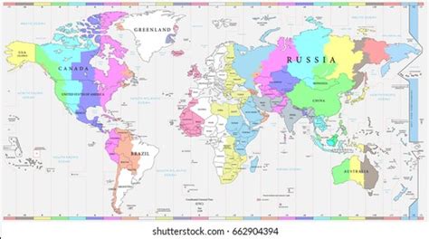 International Date Line On A World Map