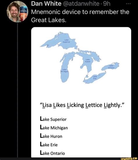 Dan White Mnemonic Device To Remember The Great Lakes Lisa Likes