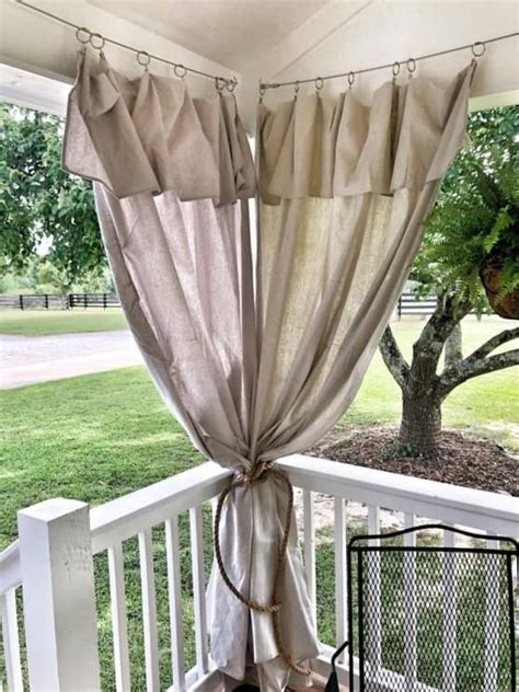 7 Easy And Creative Ways To Hang Curtains Sophisticated Rust Outside