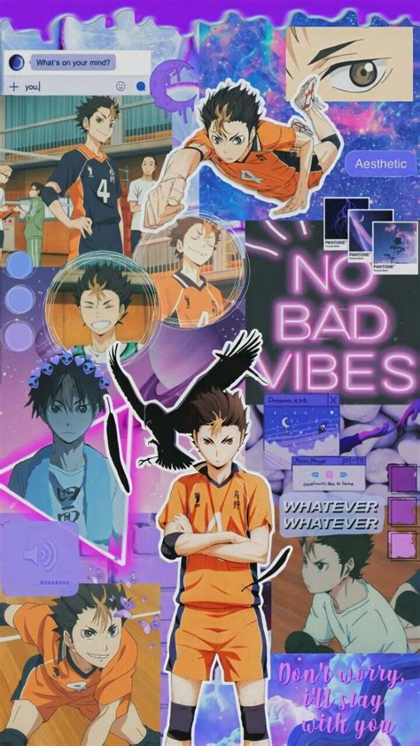Yuu Nishinoya Wallpaper Cute Anime Wallpaper Purple Anime Aesthetic