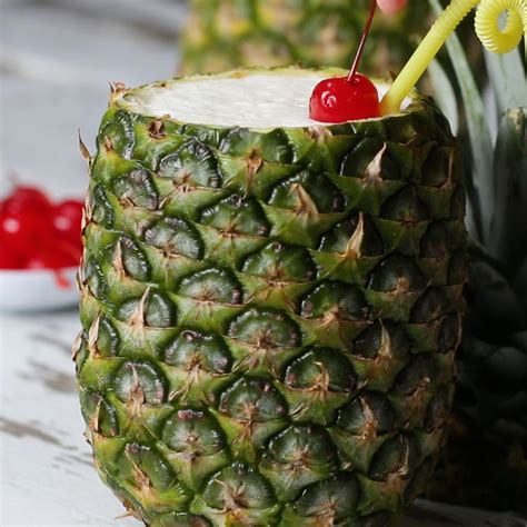 Piña Colada In A Pineapple Recipe By Tasty