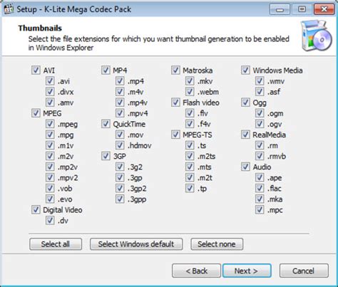 Not only does it include codecs, but it also includes some programs to configure the audio and video compression parameters. K-Lite Codec Pack Mega - Download