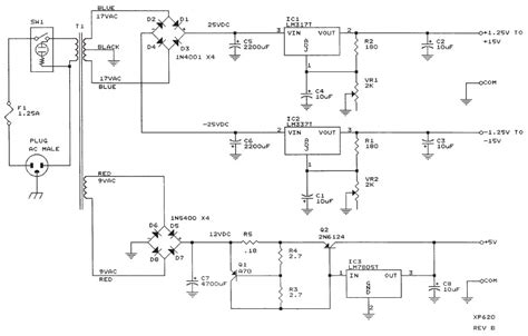 Bench Power Supply Xp 620 Circuit Electronic Electronic Schematic Diagram