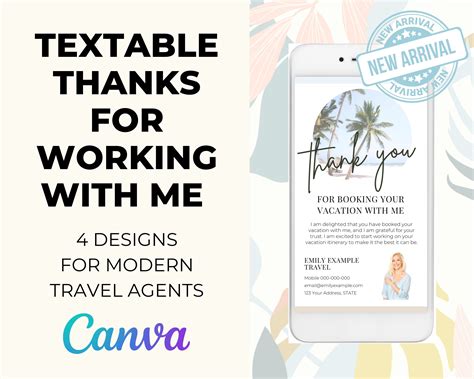 NEW Travel Agent Thank You Travel Agent Textable Card Etsy Canada