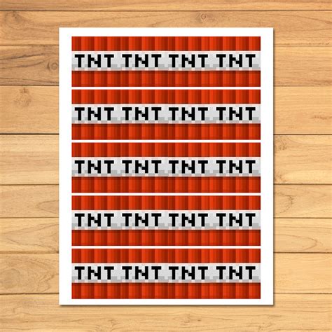 Minecraft Tnt Wrappers Printable New Concept