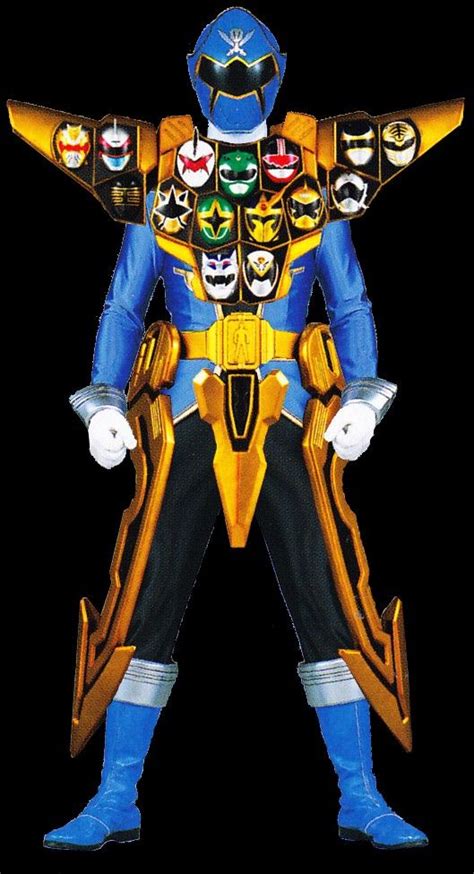 Noah Blue Super Megaforce Ranger Gold Mode Power Rangers Super