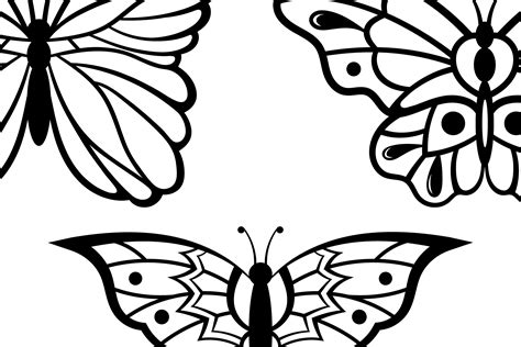 Butterflies Clip Art Vector Files 291400 Cut Files Design Bundles