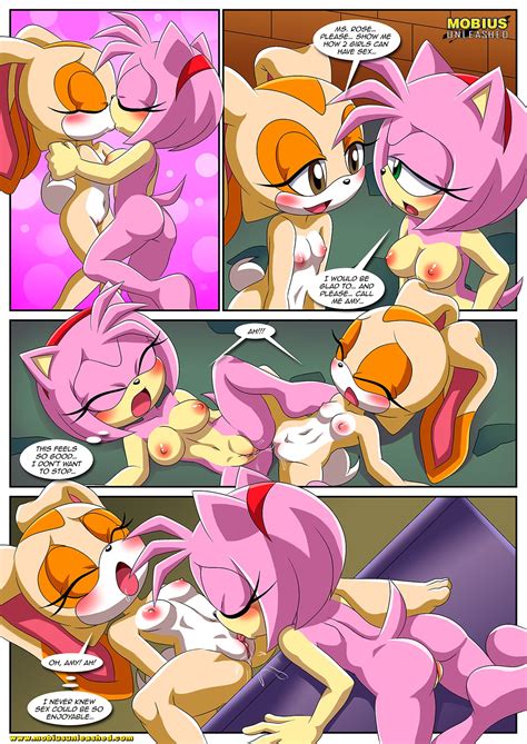rule 34 2girls amy rose ass bbmbbf blush breasts comic comic page cream the rabbit cunnilingus