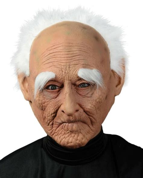 Creepy Old Man Pappy Grandpa Latex Wrinkled Face Mask Costume Mr131024