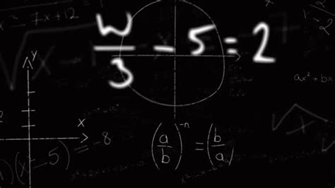 Animation Mathematical Equations Formulae Floating Grid Black