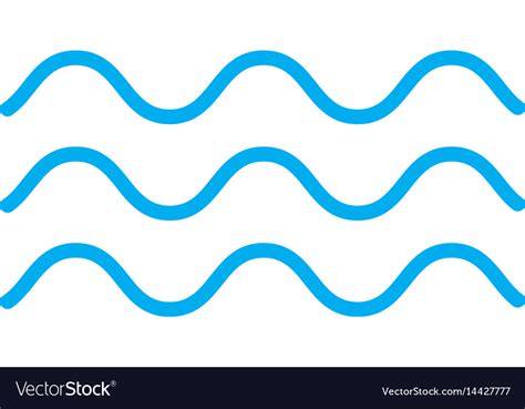 Wave Icon In Trendy Flat Style Isolated On White Vector Image