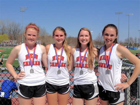 Gold And Silver Medals For Girls Varsity Track Relay Teams At Ogrady