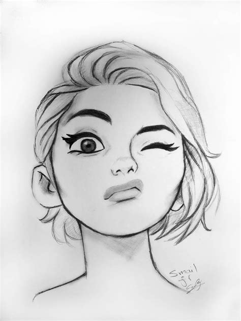 Cartoon Pencil Drawings Face