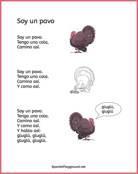 Read the 100 most popular and greatest poems and limericks ever written in english poetry by famous poets all over the world. Spanish Thanksgiving Poems to Act Out - Spanish Playground