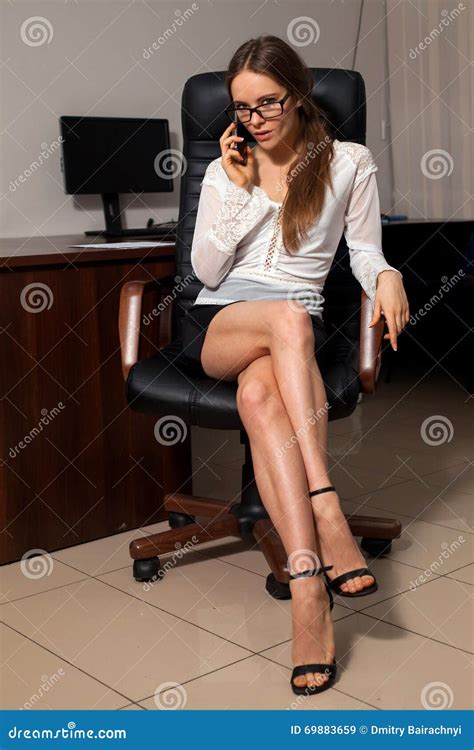 Secretary Works In The Office Stock Image Image Of Woman