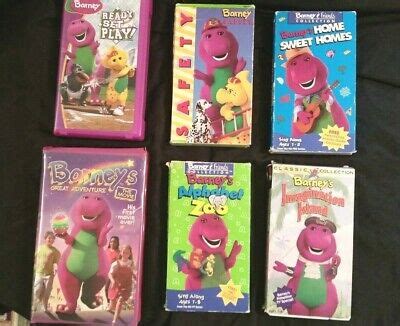 Barney great adventure vhs for sale | ebay. Barney VHS Tape Lot of 6~ BARNEY READY SET PLAY~BARNEYS ...