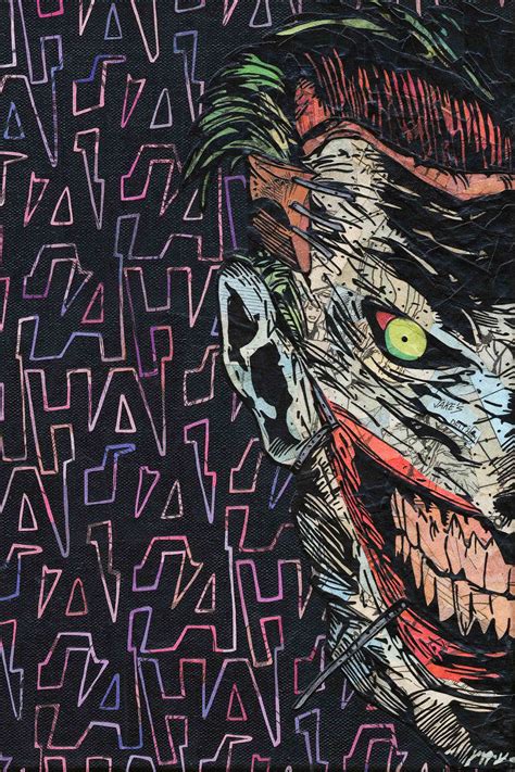 Joker Haha Comic Collage Giclee Print Etsy