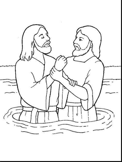 Coloring Page Jesus Baptism 115 Popular Svg File