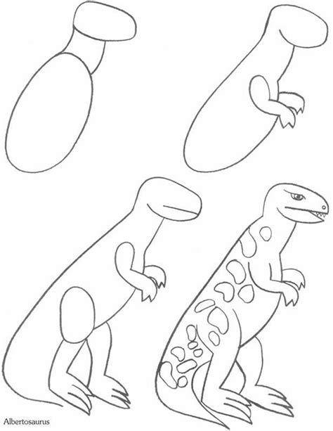 Tekenen en kleuren sjabloon met dinosaurus figuurtjes. Dinosaurus tekenen | Da Vinci: Dinosaurus | Pinterest | Tekenen