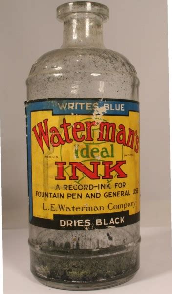 Waterman Ink Bottle 16 Oz V0539 Usa Vintage Waterman Pens