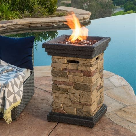 Shop Chesney Outdoor 19 Inch Column Propane Fire Pit With